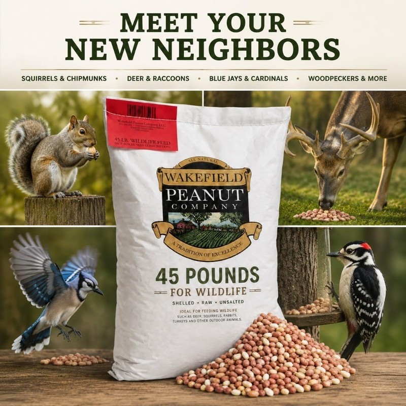 Large 45LB Bulk Bag of Shelled Unsalted for Wildlife Feeding gallery