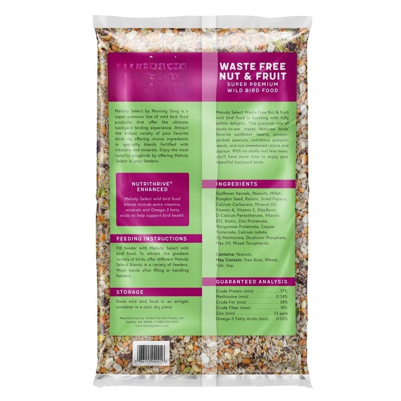 Select 5lb Waste Free Nut & Fruit Wild Bird Food: Shell-Free gallery