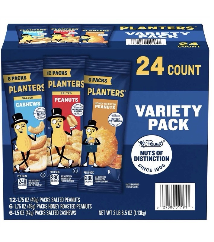 Planters Variety Pack Cashews & Peanuts, 24 pk -- FAST DELIVERY✅