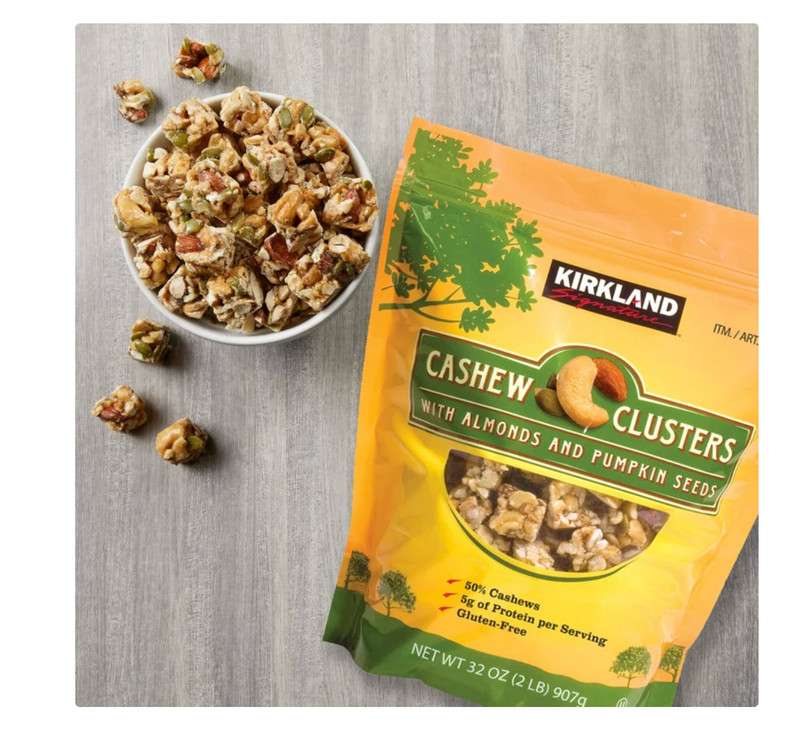 Kirkland Signature Cashew Clusters 32 oz Pumpkin Seeds Cashews gallery