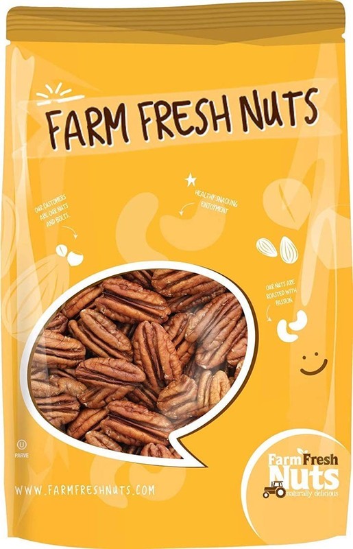 Brand Georgia Pecans Whole Shelled Dry Roasted Unsalted Vegan Keto 1 Lb