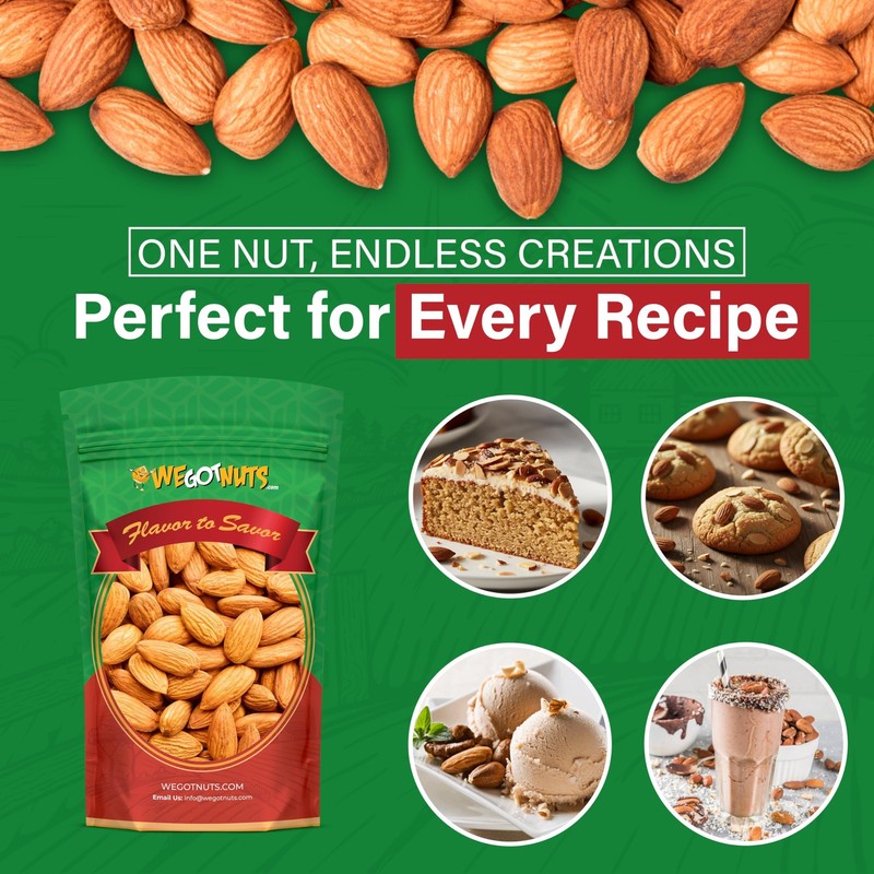 Jumbo California Almonds 64oz (4 Pounds) (Whole, Naturel, Non Gmo, Shelled, U... gallery