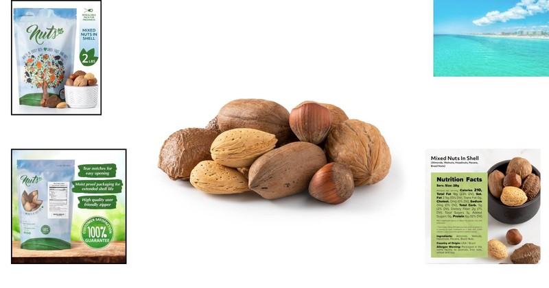 Gourmet Mixed Nuts In Shell - 2 LBS, No Artificial Flavors, Nutty Delight gallery