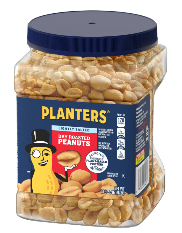 PLANTERS Lightly Salted Dry Roasted Peanuts, Party Snacks, Plant Based Protein, gallery