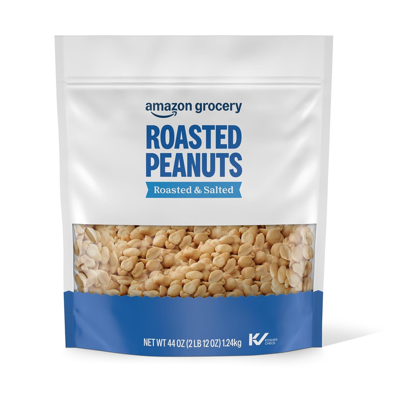 Amazon Grocery, Roasted Peanuts, Roasted & Salted, 44 Oz (Previously , Packaging gallery