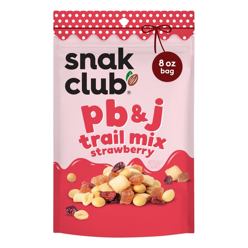 PB&J Trail Mix Strawberry, Snack Mix with Peanuts, Mini Shortbread Cookies, C…