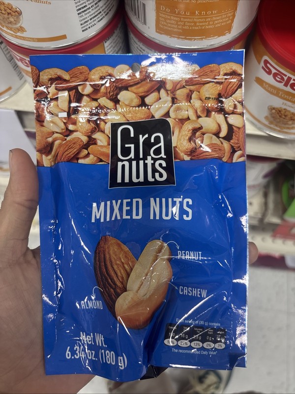 Granuts Mixed Nuts, 6.34 oz – Almonds, Peanuts & Cashews Trail Mix