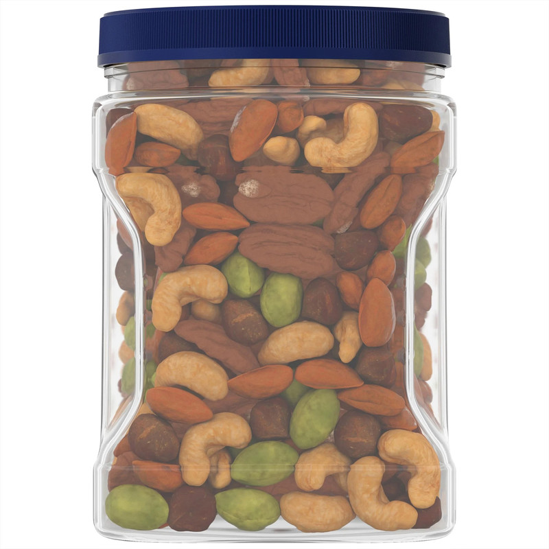 PLANTERS Deluxe Salted Mixed Nuts, Party Snacks, Plant Based Protein, 34 oz Plas gallery