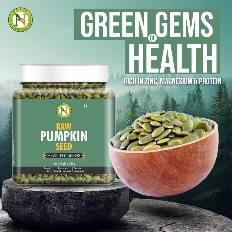 NatureVit Pumpkin Seeds 250g | Raw, Protein-Rich | Weight Loss & Heart Health gallery