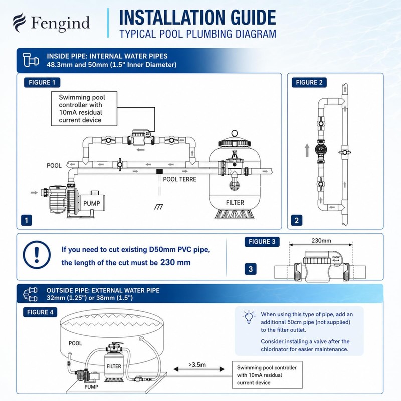 Smart Saltwater Pool Chlorinator System for 26,500 Gallons Above Ground Pool,... gallery
