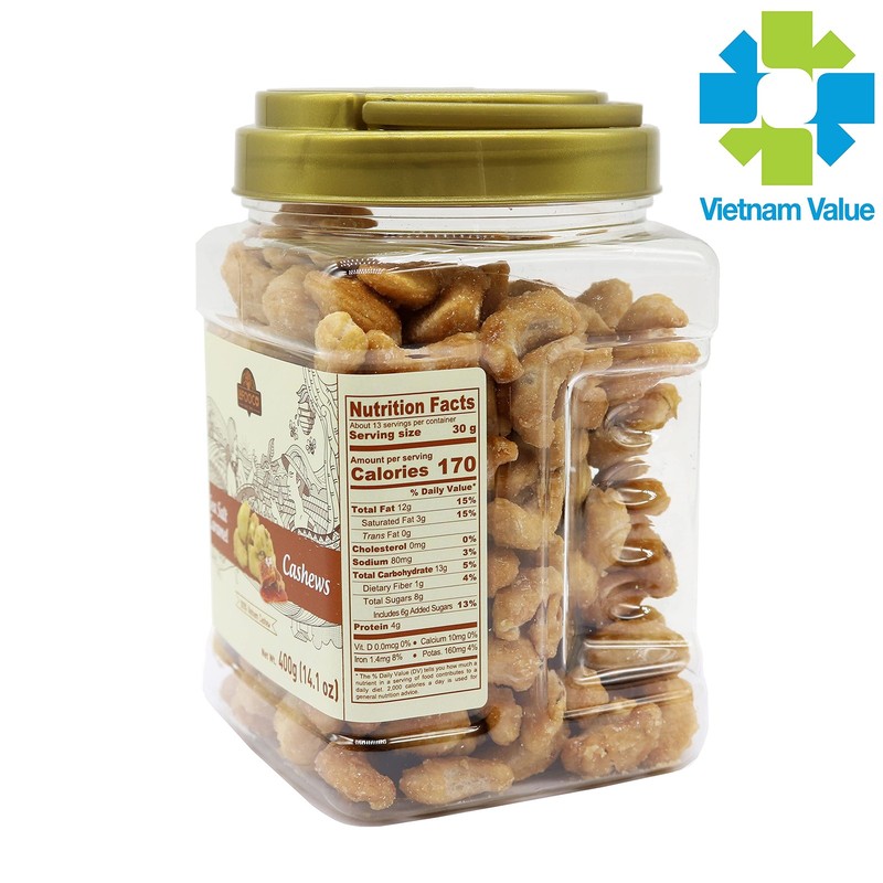 LAFOOCO Sea Salt Caramel Cashews, Vietnam Cashews, Lightly Salted, Sweet Tast... gallery