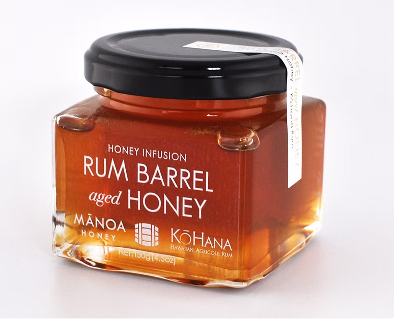 Hawaiian Manoa Honey -Honey InfusioncRum Barrel Aged Honey 4.2 oz Made in Hawaii gallery