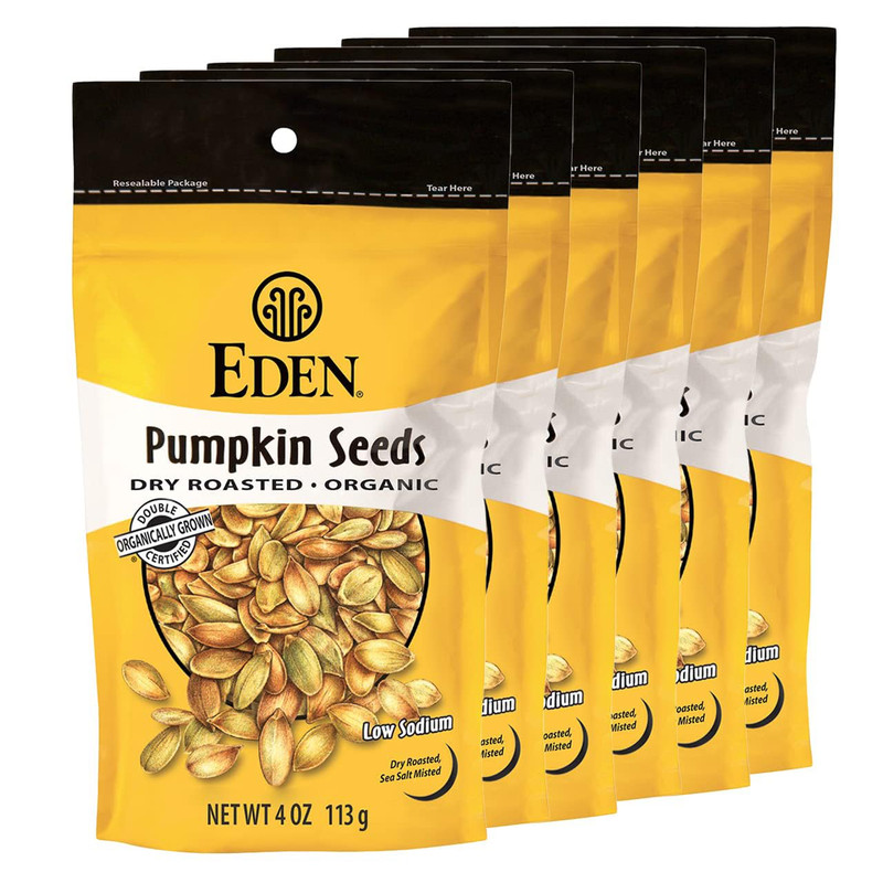 Eden Organic Pumpkin Seeds, Shelled, Dry Roasted and Lightly Sea Salted, to Eat,