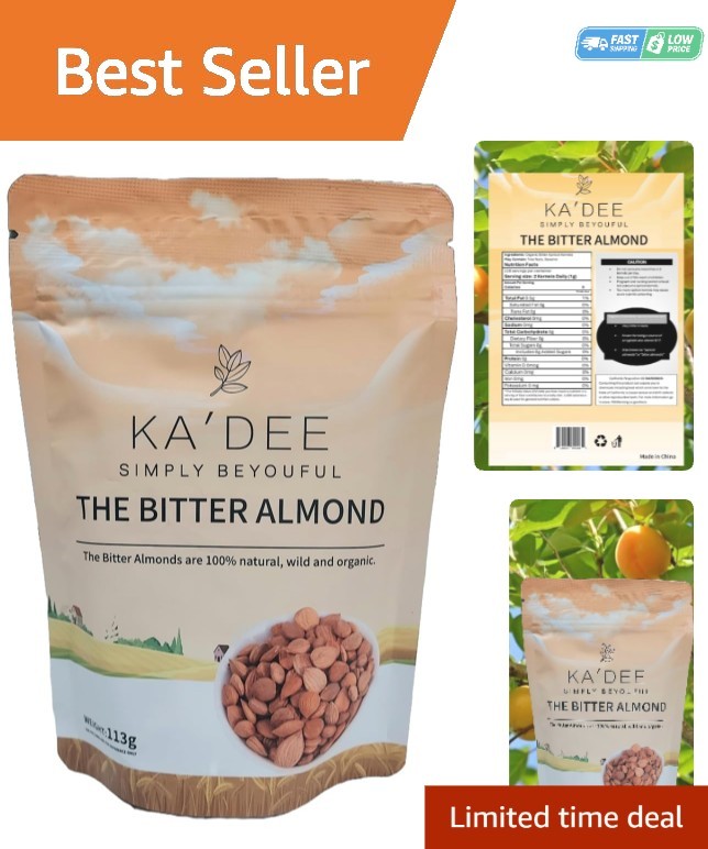 Organic Bitter Apricot Kernels 4oz – Nutrient-Dense Superfood in Resealable Bag