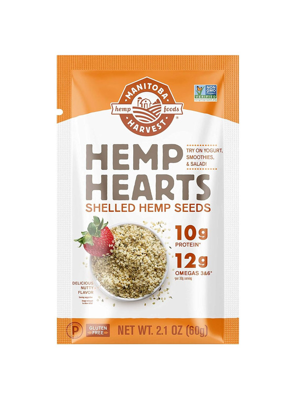 Hemp Hearts Shelled Hemp Seeds - 2.1oz Pack of 12-10g Plant P
