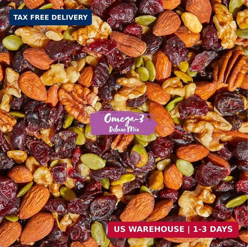 Nature's Garden Omega 3 Deluxe Mix - Trail Mix Nuts, Heart Healthy, Gluten Free, gallery