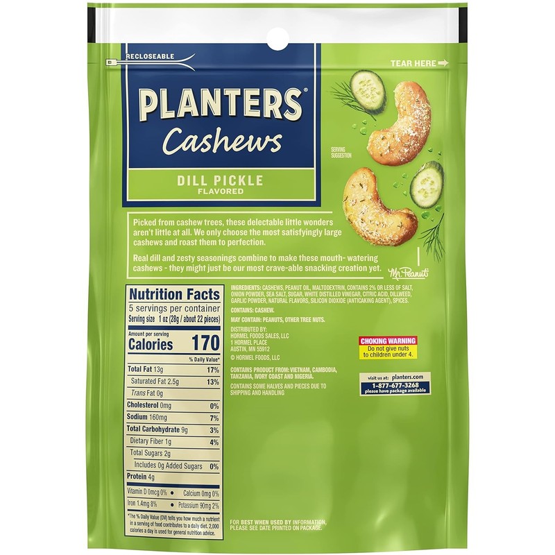 PLANTERS Cashews Dill Pickle Trail Mix, Snack Packs 5oz Bag,NEW gallery
