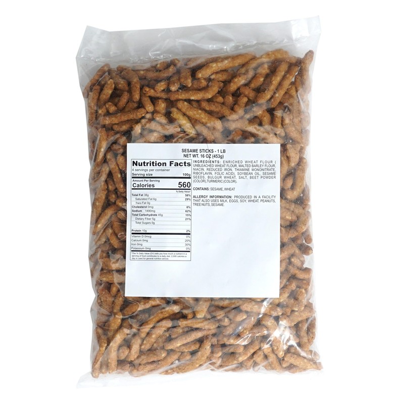 Sesame Sticks, 1 Pound Bag Fresh Sesame Sticks Snacks, 1 Pound gallery