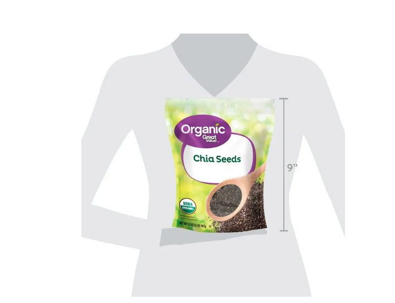 Great Value Organic Chia Seeds 32 oz each (pack of 2) USDA Organic, Gluten-Free gallery