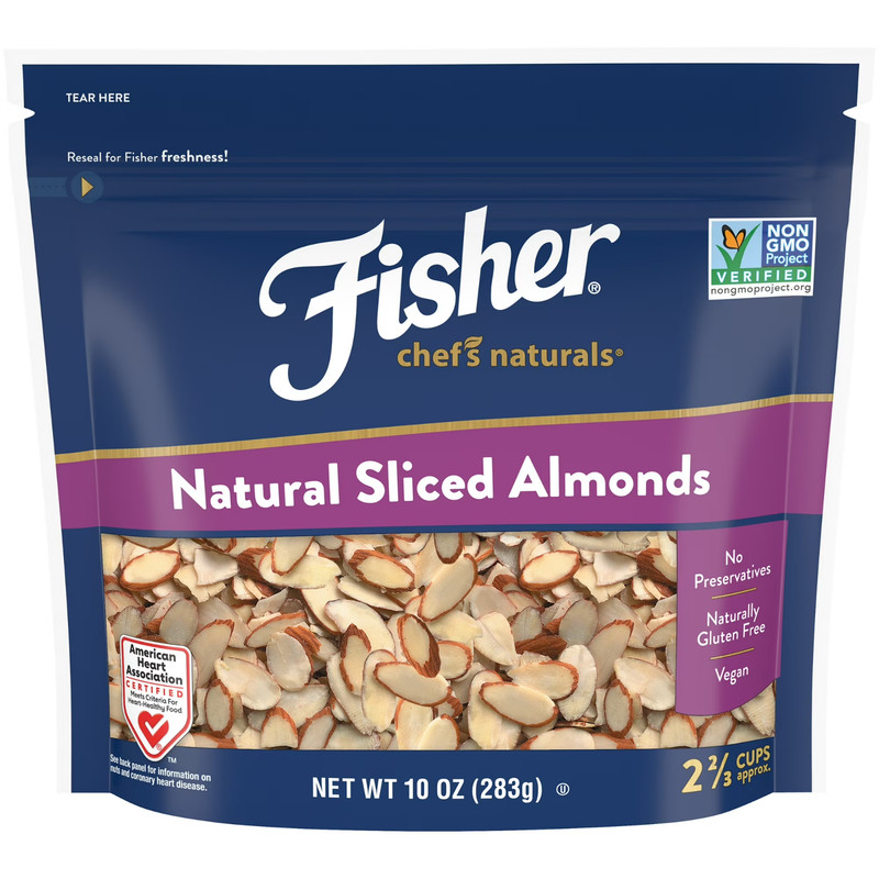 Fisher Chef’s Naturals Gluten Free No Preservatives Non-GMO Sliced Almonds 10 oz