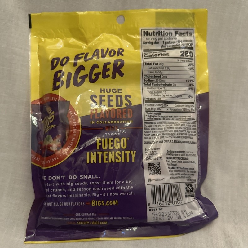 🔥 Bigs Takis Fuego Sunflower Seeds – Hot Chili & Lime Flavor 3.63 oz bag 🔥 gallery