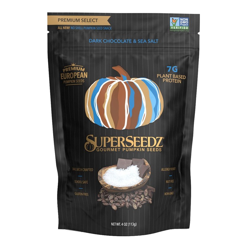 Dark Chocolate Sea Salt Pumpkin Seeds – Vegan, Keto, Gluten-Free Snack (4oz)