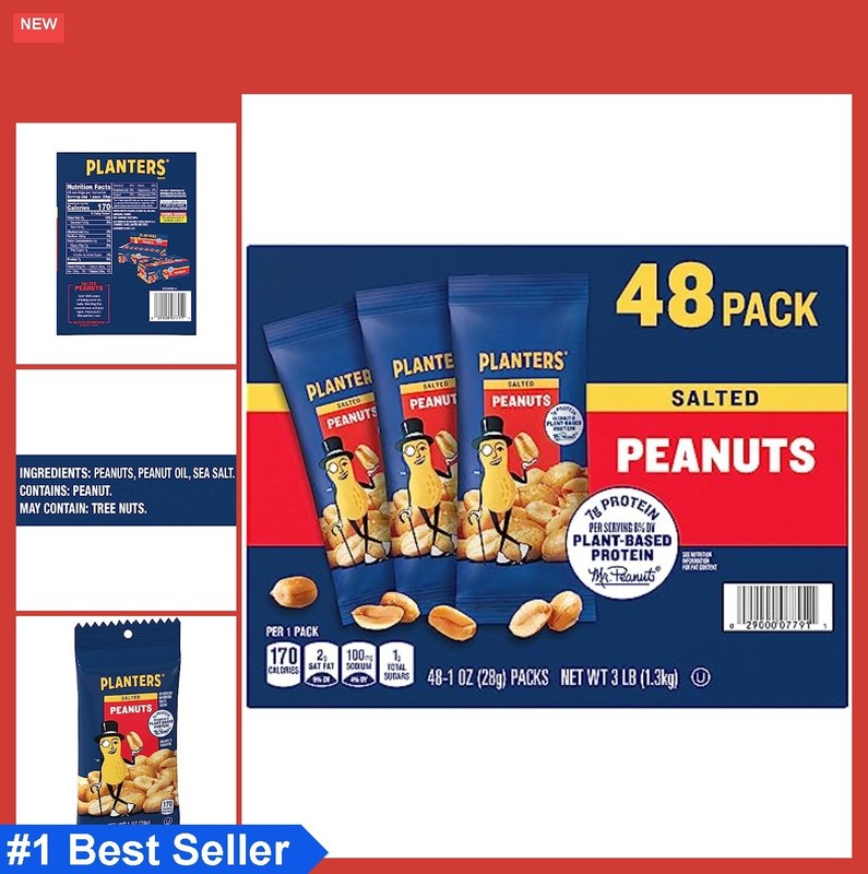 Planters Salted Peanuts (48 1-ounce packs)
