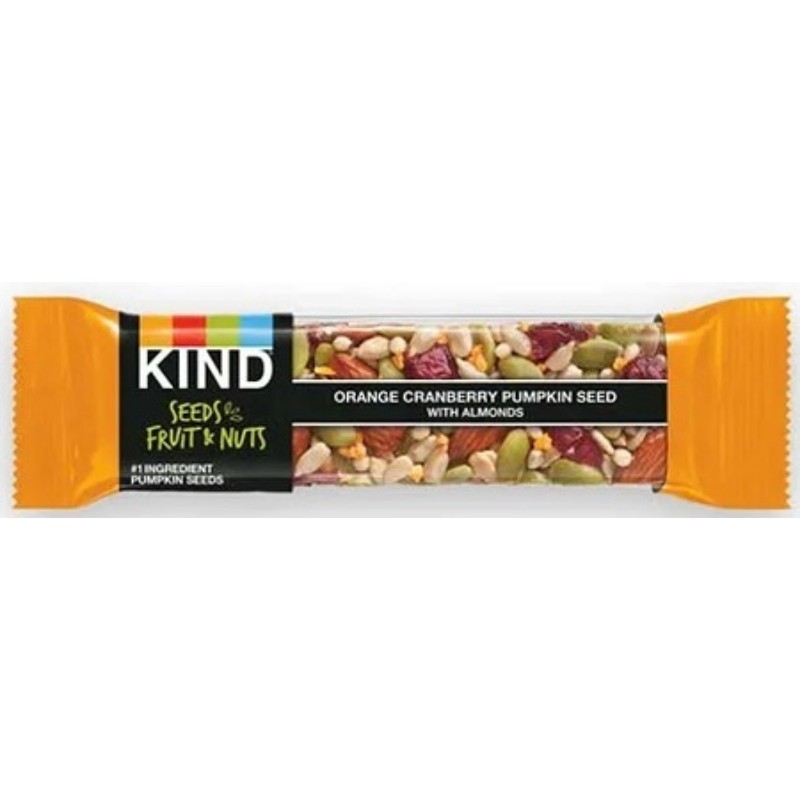 12x Kind Seeds Orange Cranberry Pumpkin Seeds Bark Pack Snacks Bundle New 1.4oz