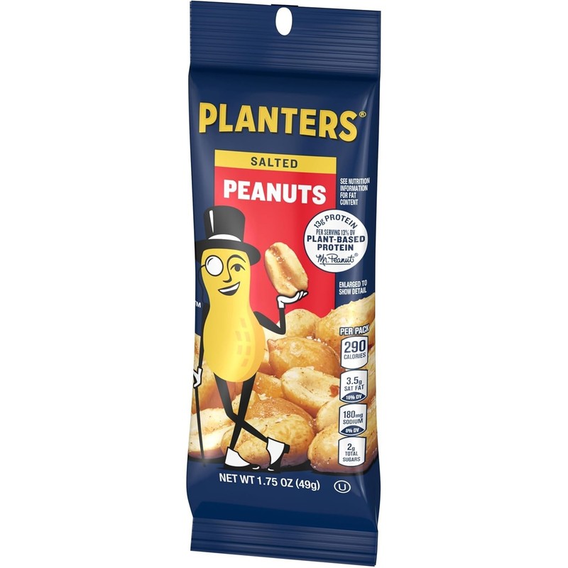 Nutritious Salted Peanuts - 1.75 oz Bags (12 Count), Ideal for Parties & Lunches gallery