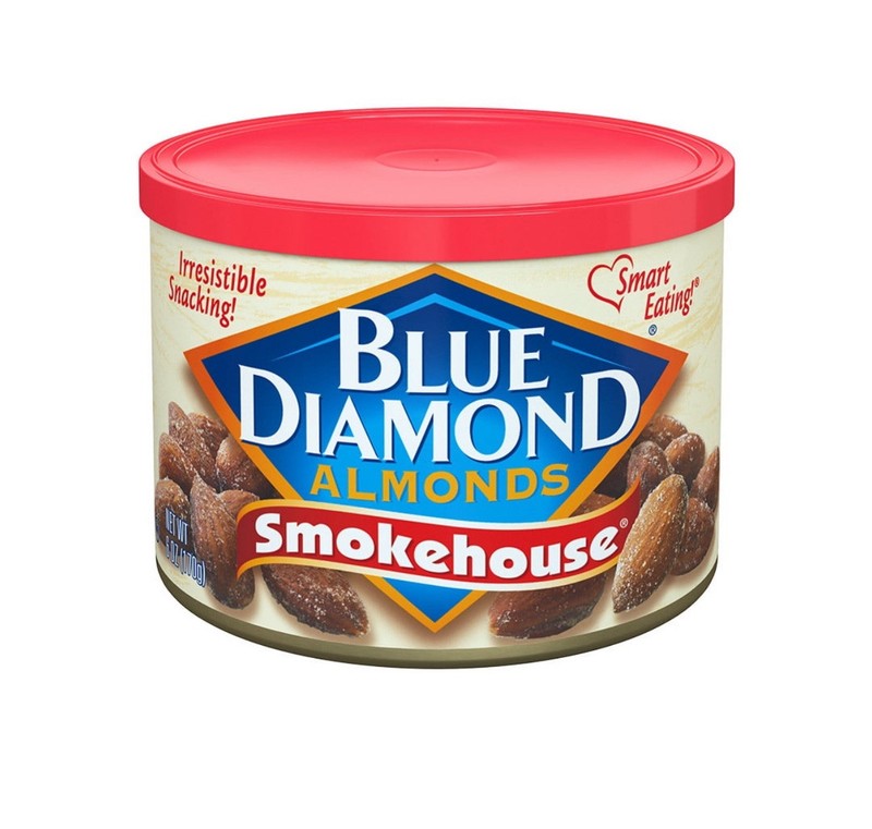 🟠 New Blue Diamond Almonds Smokehouse All Natural Crunchy Flavor Snack Nuts 6oz