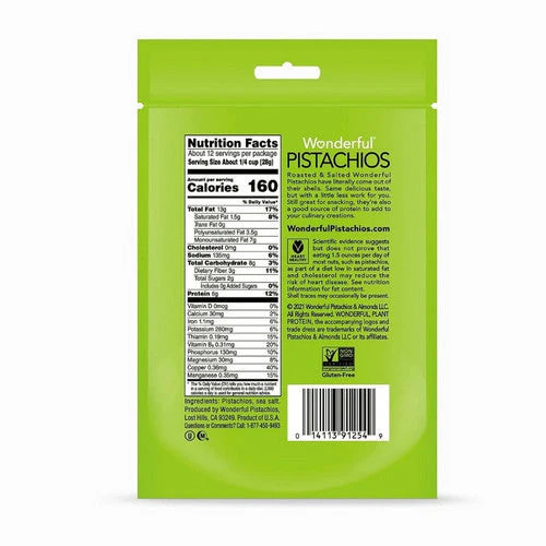 Pistachios Roasted And Salted No Shells 12 Oz(Case Of 1 gallery