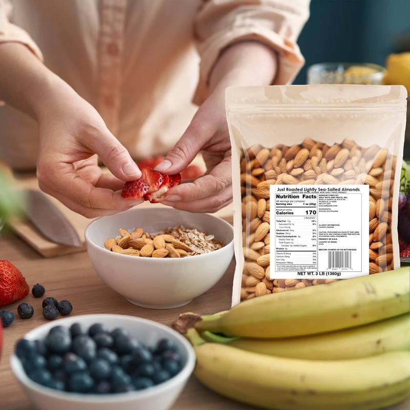 - Just Roasted Almonds | 3 LB Bulk Daily Nuts | Keto Snack | Lightly salted |... gallery