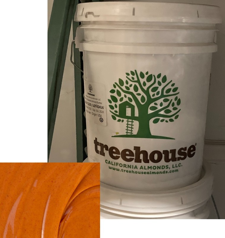 Treehouse Natural Dry Roasted Almond Butter, 40 POUNDS, EXP: JULY 2026