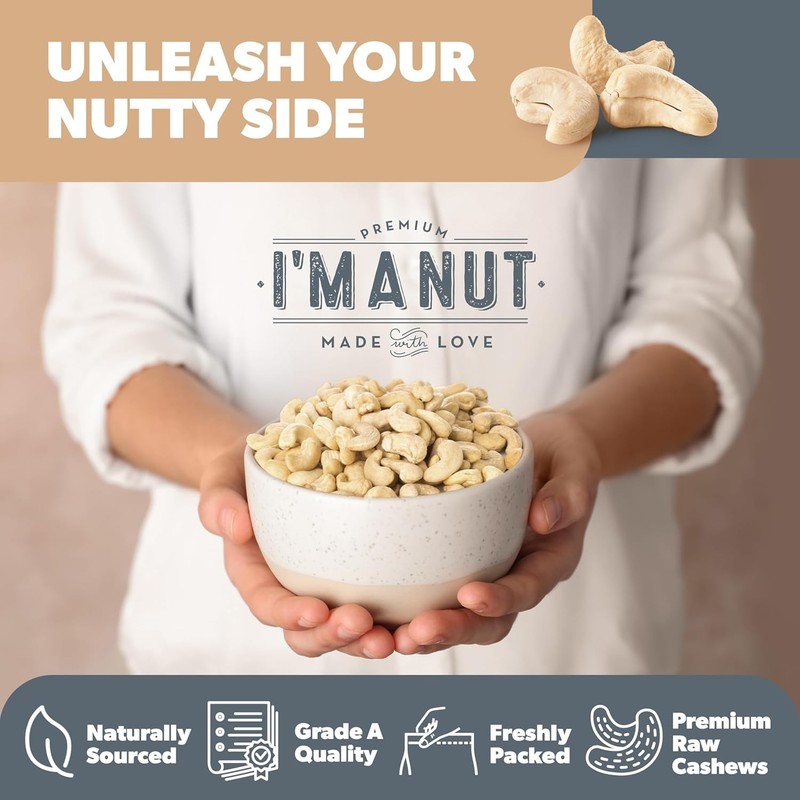 Raw Cashews 48oz - Non-GMO, Gluten-Free, Resealable Freshness gallery