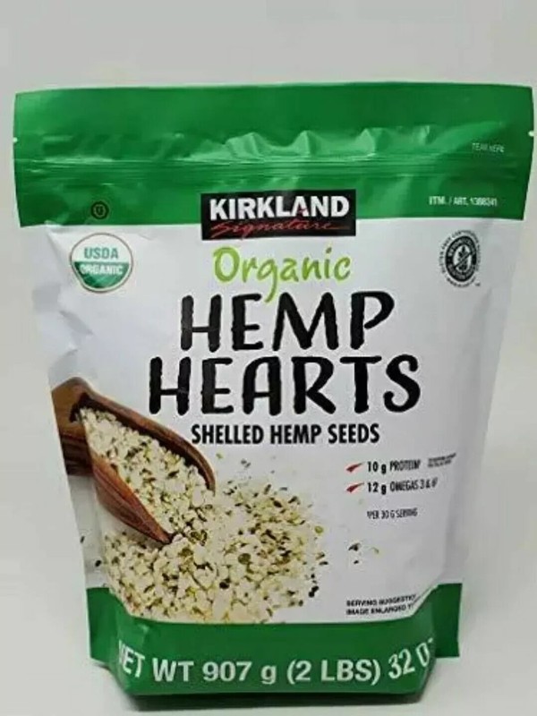 2 PACK - Kirkland Signature USDA Organic Hemp Hearts Shelled Seeds, 32 Ounce gallery