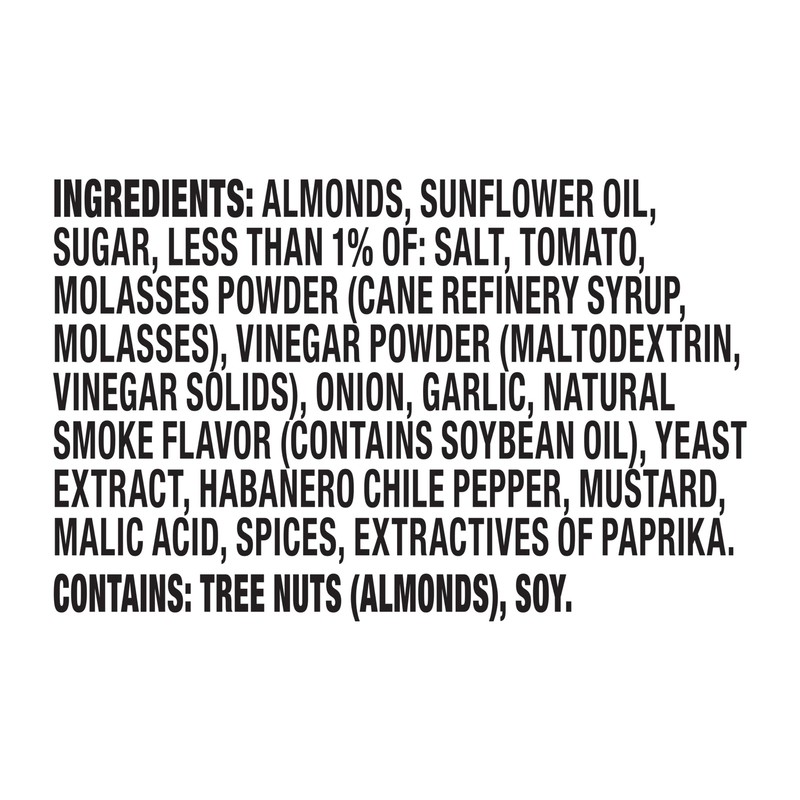 Habanero BBQ Flavored Almond Snack Nut Non-GMO Kosher Gluten Free 6 oz Can gallery