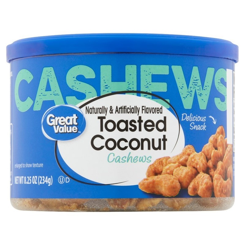 Toasted Coconut Cashews 8.25 oz Bag of Whole Nuts Snack