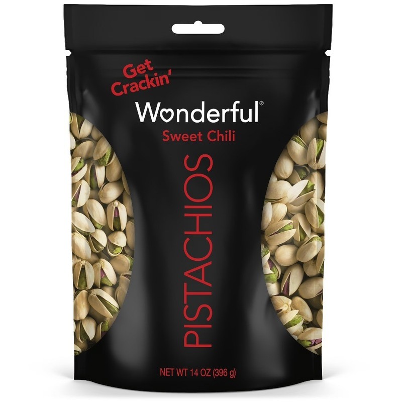 Sweet Chili Flavored Pistachios, 14oz Resealable Bag, In-Shell Snack