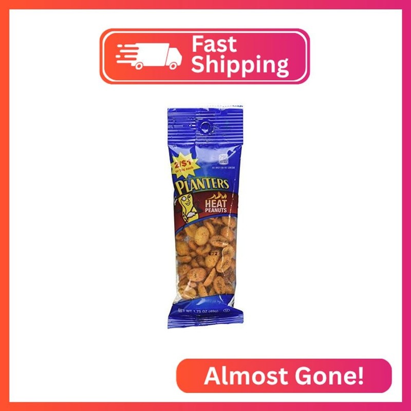 Planters Heat PeanutsTubes – 1.75 oz – 18 ct