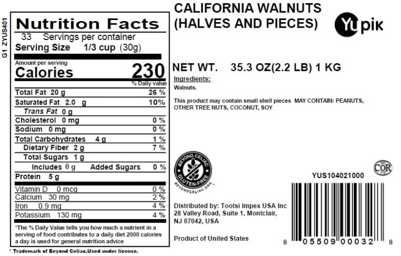 Nut Topping: Unroasted California Walnuts, 35.2 oz gallery