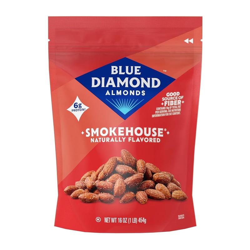 Smokehouse Flavored Almonds Blue Diamond 16 oz Resealable