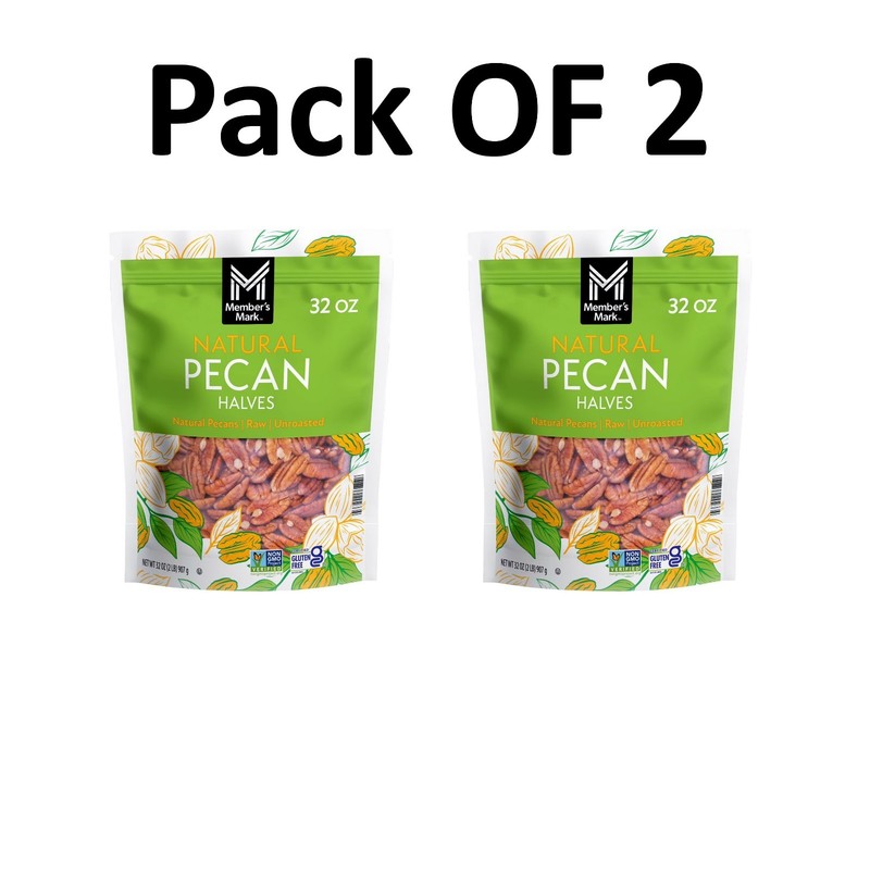 2 pack - Member's Mark Natural Pecan Halves (2 lbs.) - free shipping