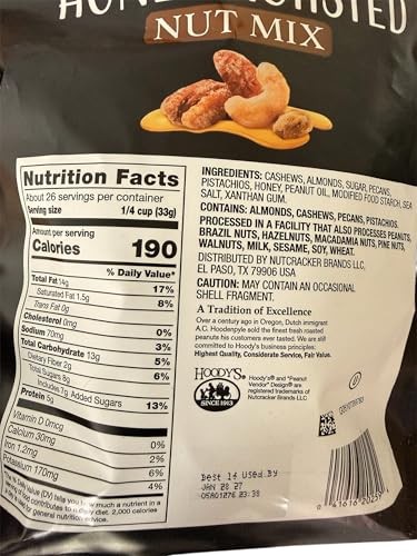 Hooddy Honey Roasted Nut Mix Cashews Almonds Pecans Pistachios 30 oz Spice Rub gallery