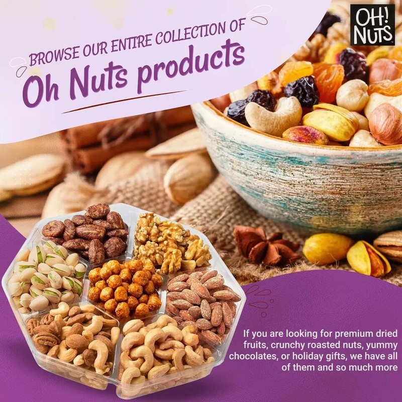 Nuts Gift Basket 7 Variety Roasted Salted Nuts Holiday Gift Basket - 1.8 LB P... gallery