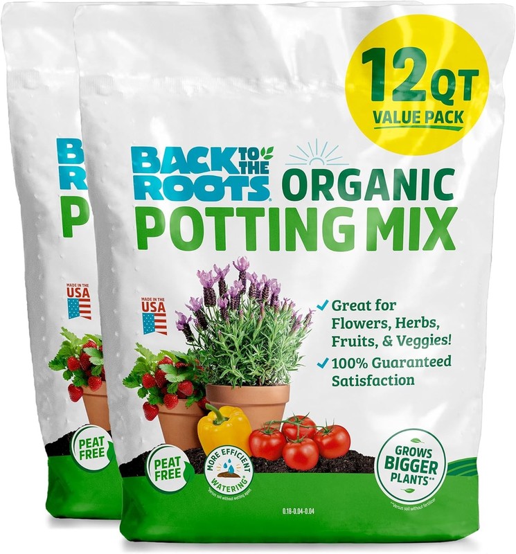 100% Organic Potting Mix Value 12 Quart Premium Blend Made in the USA