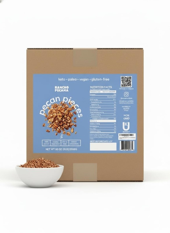 Natural Pecan Pieces 5 LB Gluten Free Vegan Snack Non-GMO – Heart Healthy