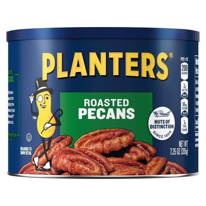 Roasted Pecan Nuts in a Steel Can Plant Based Protein Snack for Parties 7.25 oz