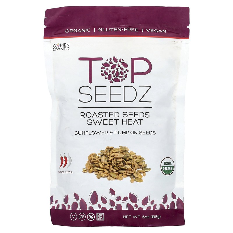 Roasted Sunflower & Pumpkin Seeds, Sweet Heat, 6 oz (198 g)