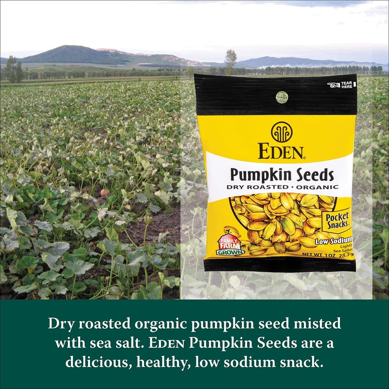 Organic Pumpkin Seeds 1 oz Pack - Dry Roasted, Lightly Salted Pocket Snack gallery