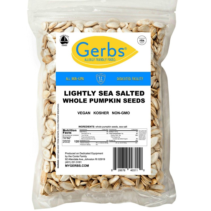 Lightly Sea Salted Pumpkin Seeds in Shell - 4 lbs, Non-GMO, Vegan, Kosher, Aller gallery